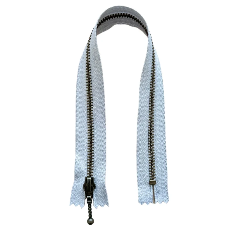 YKK Fast Lynlås Antik Messing 6 mm 35 cm