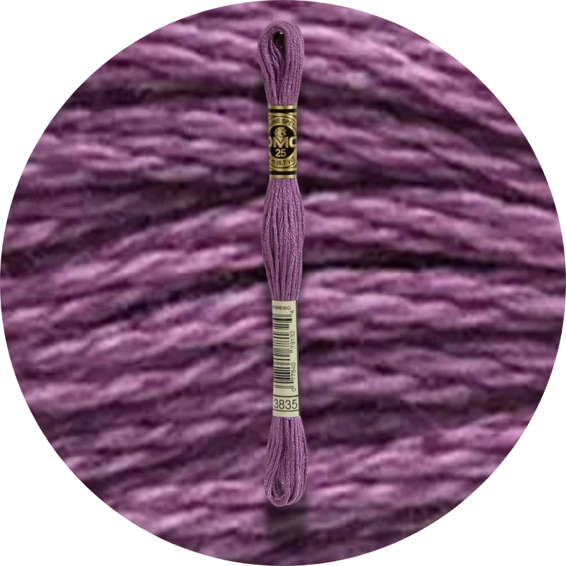 DMC Mouliné Spécial 25, Blå/Lilla nuancer 3835