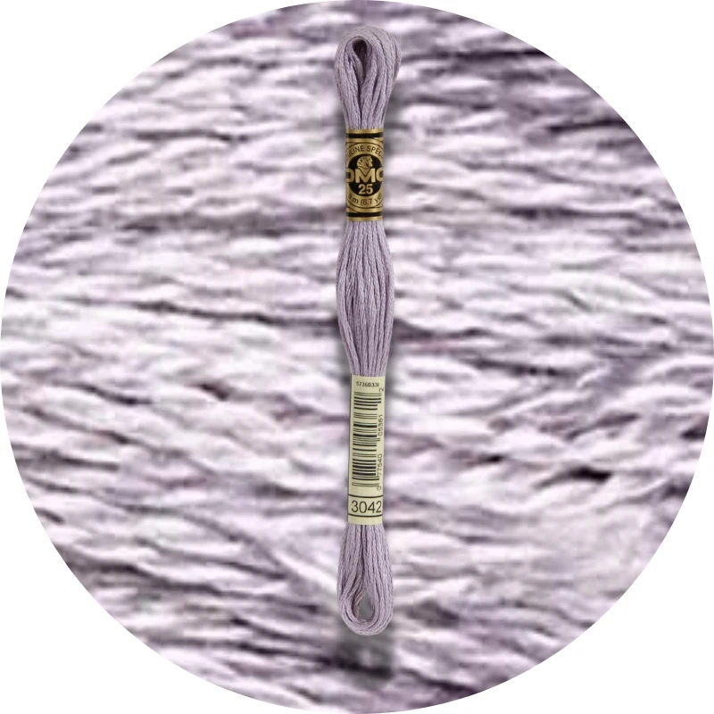 DMC Mouliné Spécial 25, Blå/Lilla nuancer 3042