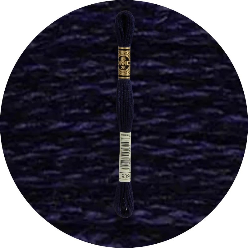 DMC Mouliné Spécial 25, Blå/Lilla nuancer 0939