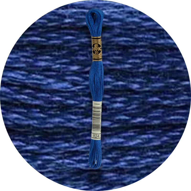 DMC Mouliné Spécial 25, Blå/Lilla nuancer 0824