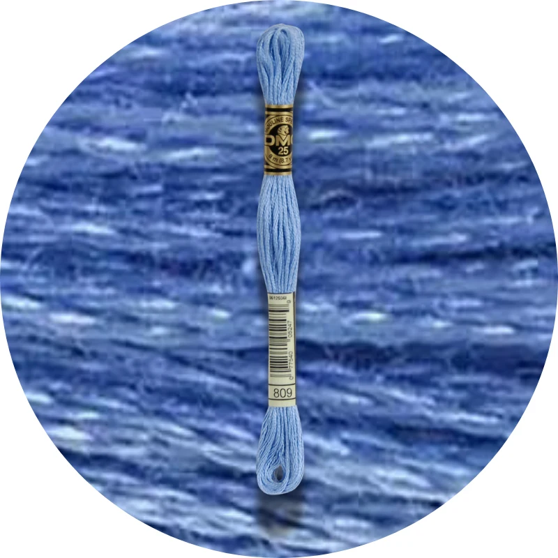 DMC Mouliné Spécial 25, Blå/Lilla nuancer 0809