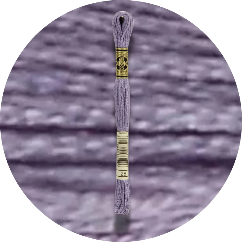 DMC Mouliné Spécial 25, Blå/Lilla nuancer 0028