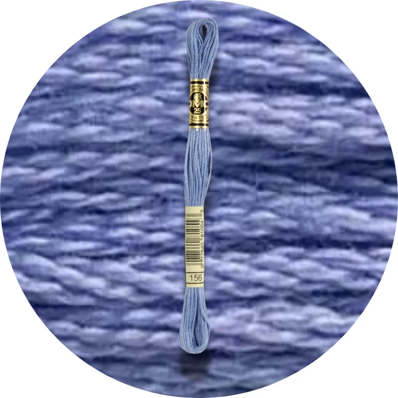 DMC Mouliné Spécial 25, Blå/Lilla nuancer 0156