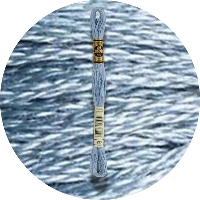 DMC Mouliné Spécial 25, Blå/Lilla nuancer 0932