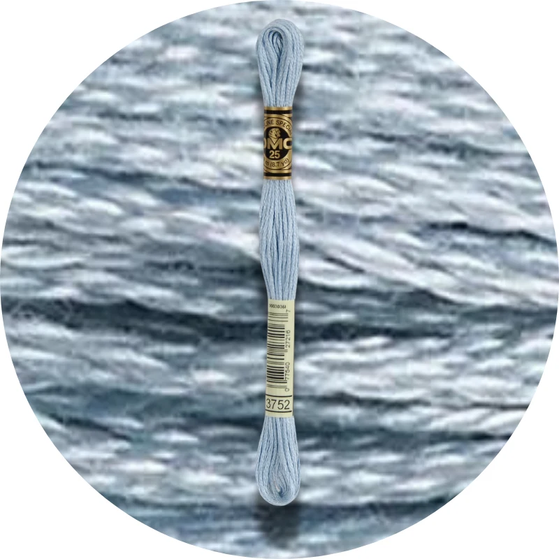 DMC Mouliné Spécial 25, Blå/Lilla nuancer 3752