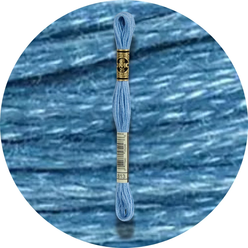 DMC Mouliné Spécial 25, Blå/Lilla nuancer 0813