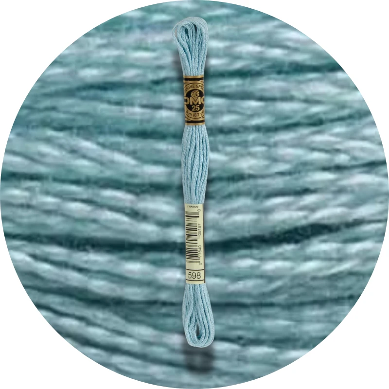 DMC Mouliné Spécial 25, Blå/Lilla nuancer 0598
