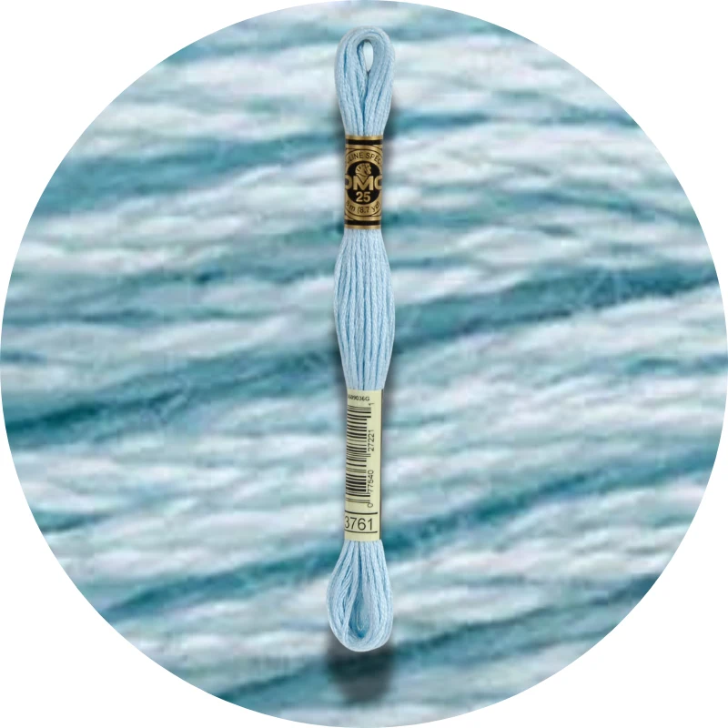 DMC Mouliné Spécial 25, Blå/Lilla nuancer 3761