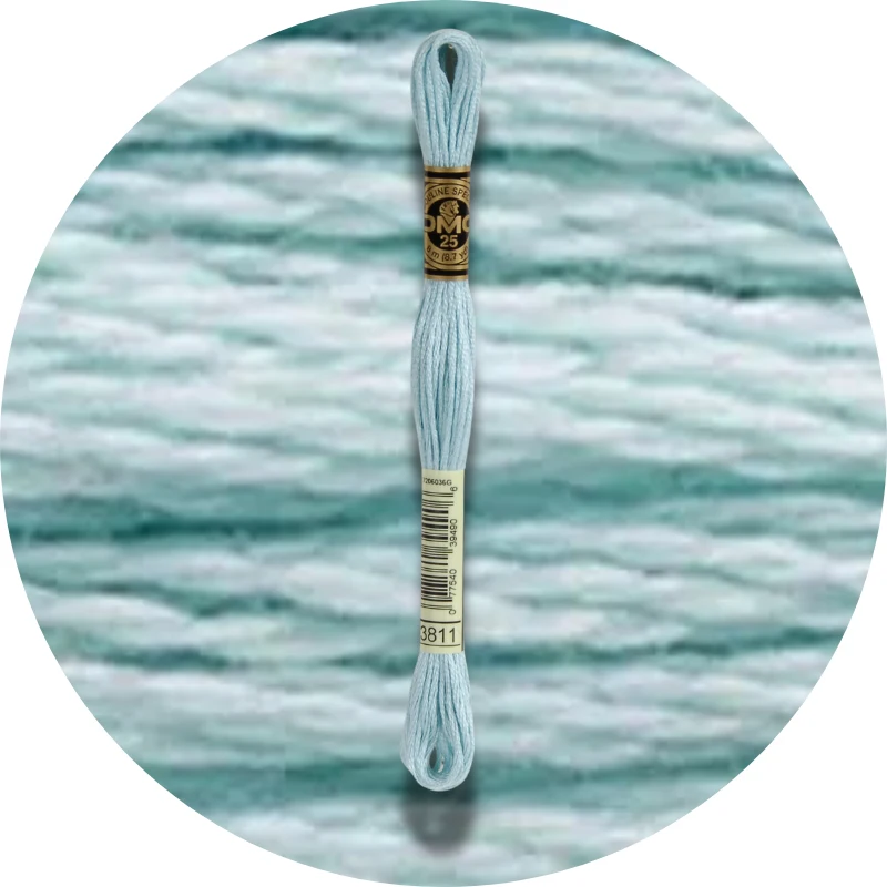 DMC Mouliné Spécial 25, Blå/Lilla nuancer 3811