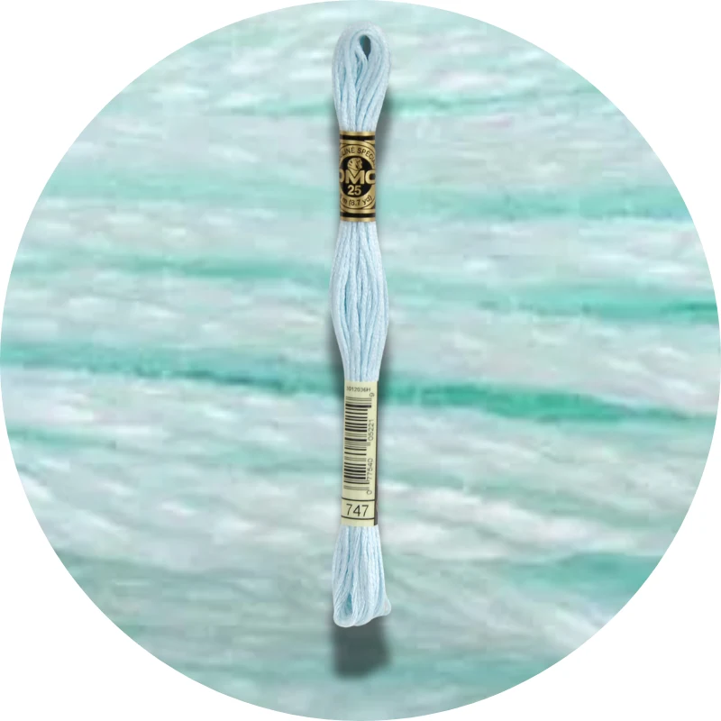 DMC Mouliné Spécial 25, Blå/Lilla nuancer 0747