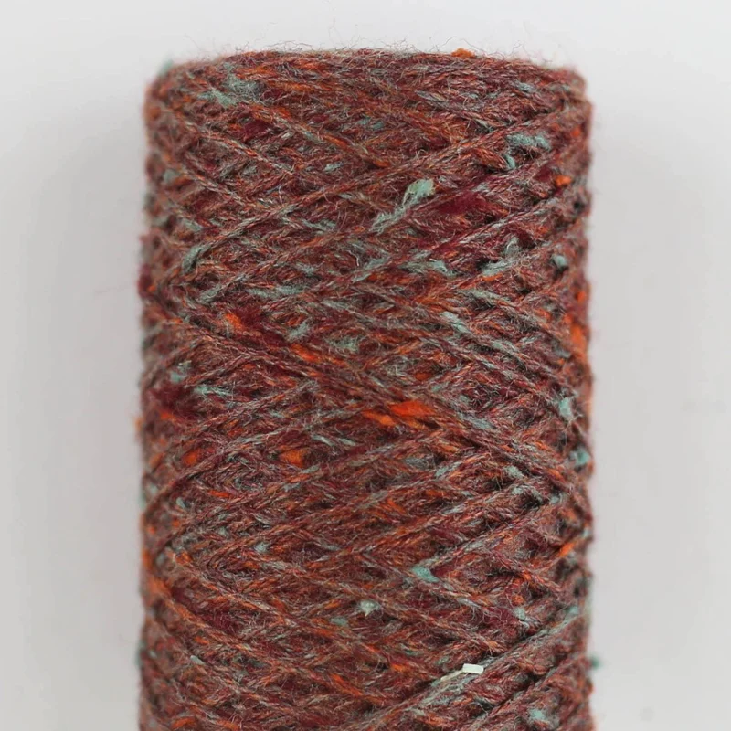 Tussah Tweed sp09 Rust-aqua-mix
