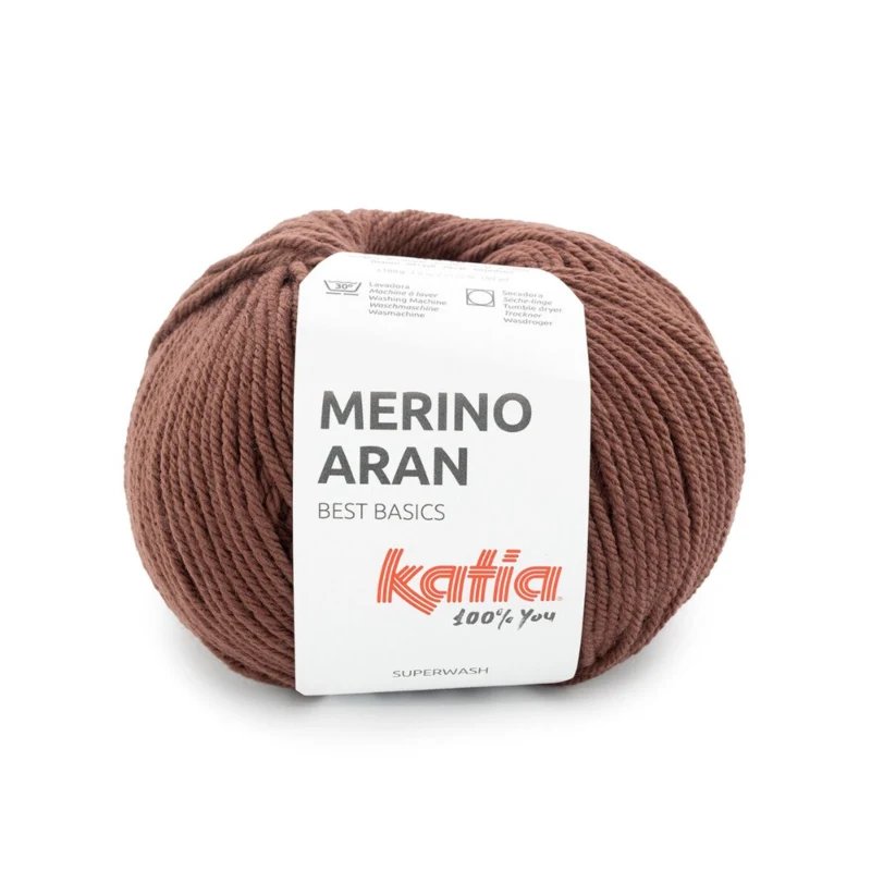 Katia Merino Aran 110 Rødbrun