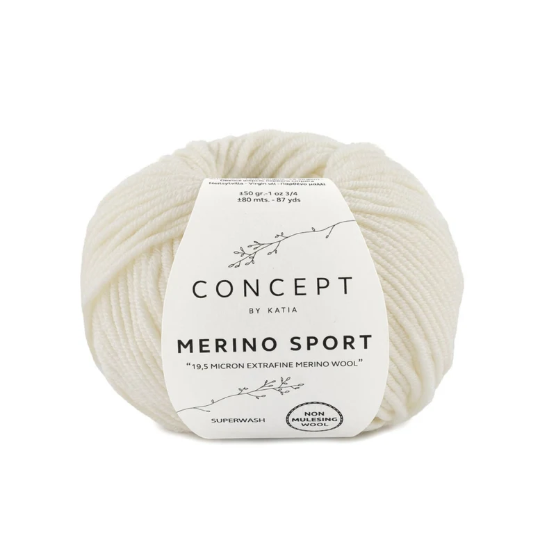 Katia Concept Merino Sport 001 Hvid