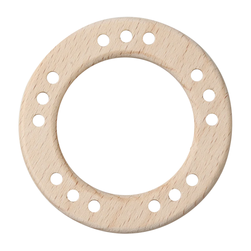 Go Handmade Træringe m. huller Ø80 mm - 10 stk