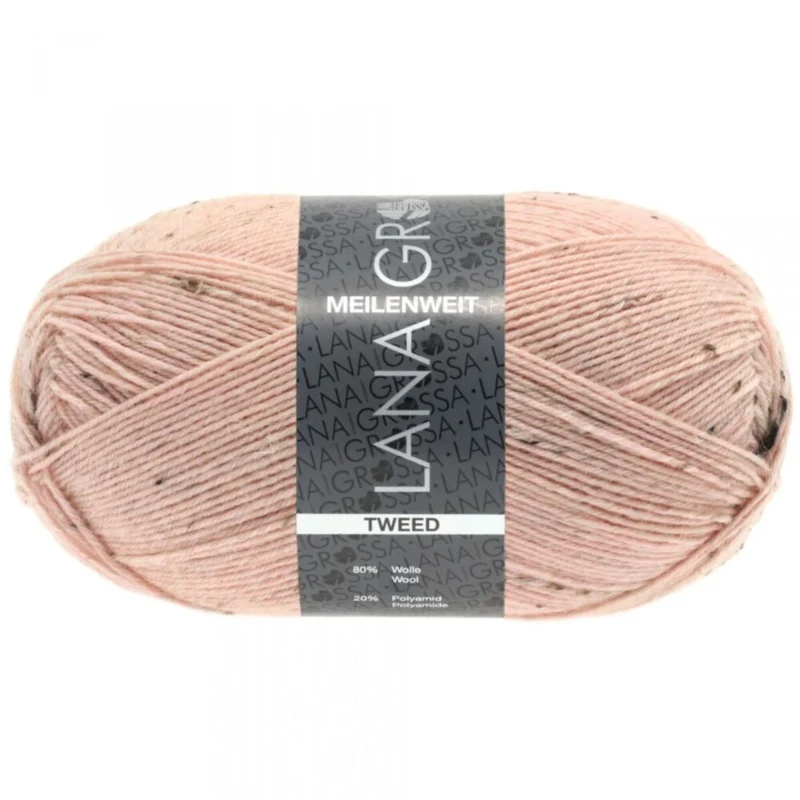 Lana Grossa Meilenweit 100 Tweed 149 Rosa