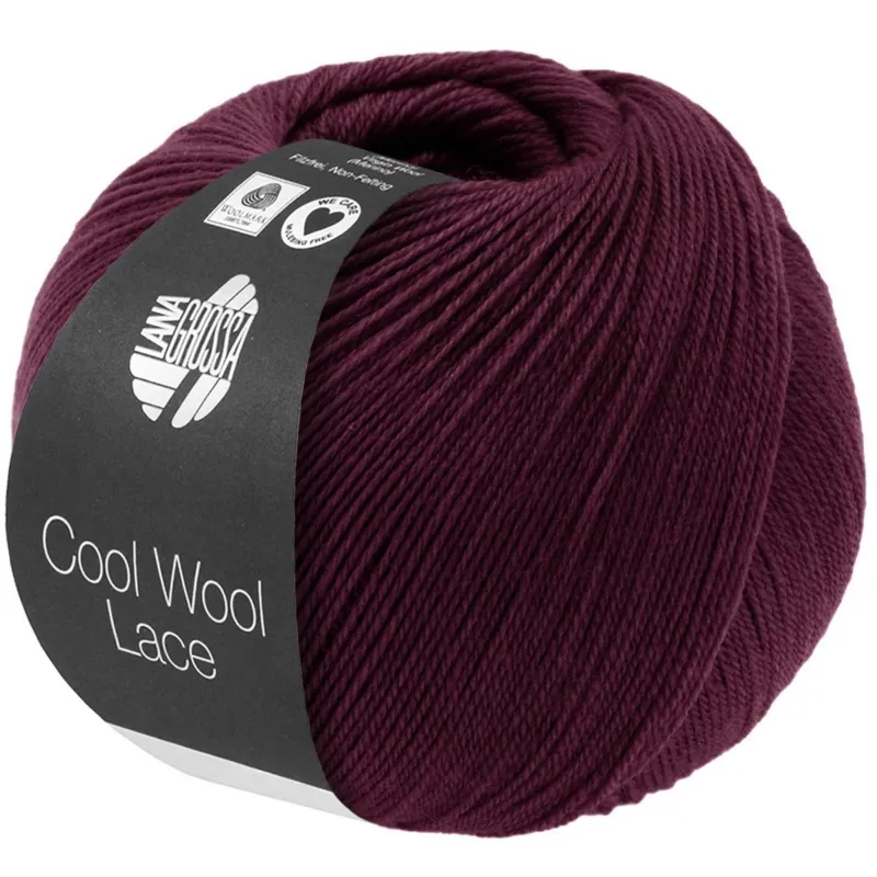 Lana Grossa Cool Wool Lace 59 Bourgogne