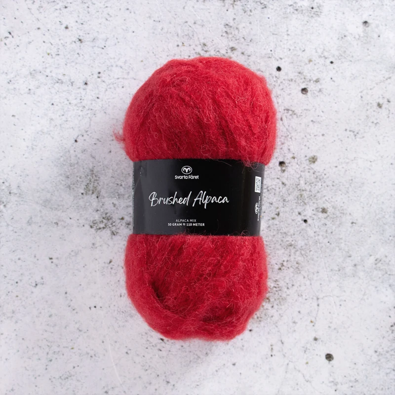 Svarta Fåret Brushed Alpaca 011 Rød Risikozone