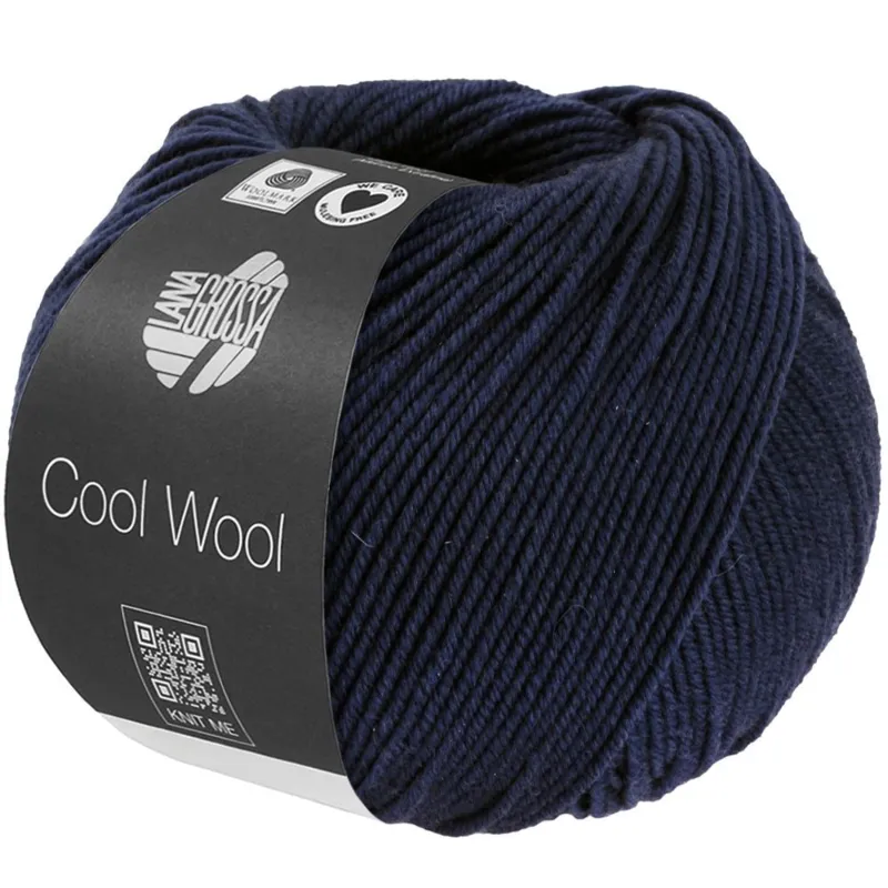Lana Grossa Cool Wool Mélange 1494 Midnatsblå meleret