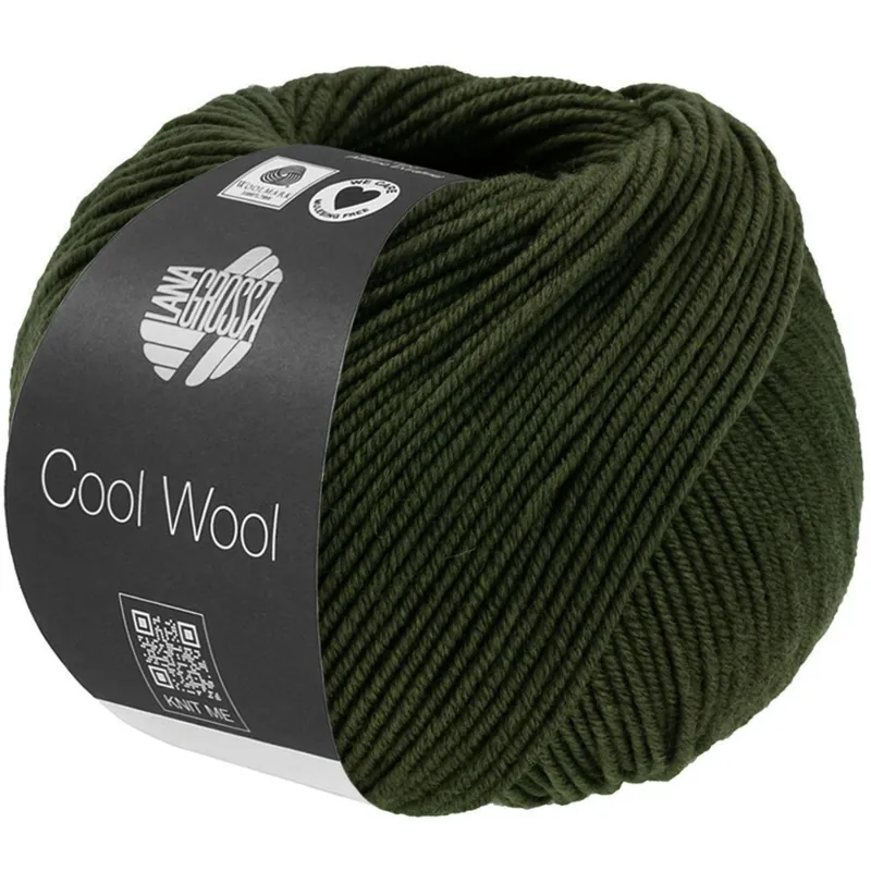 Lana Grossa Cool Wool Mélange 1495 Vadmelgrøn meleret