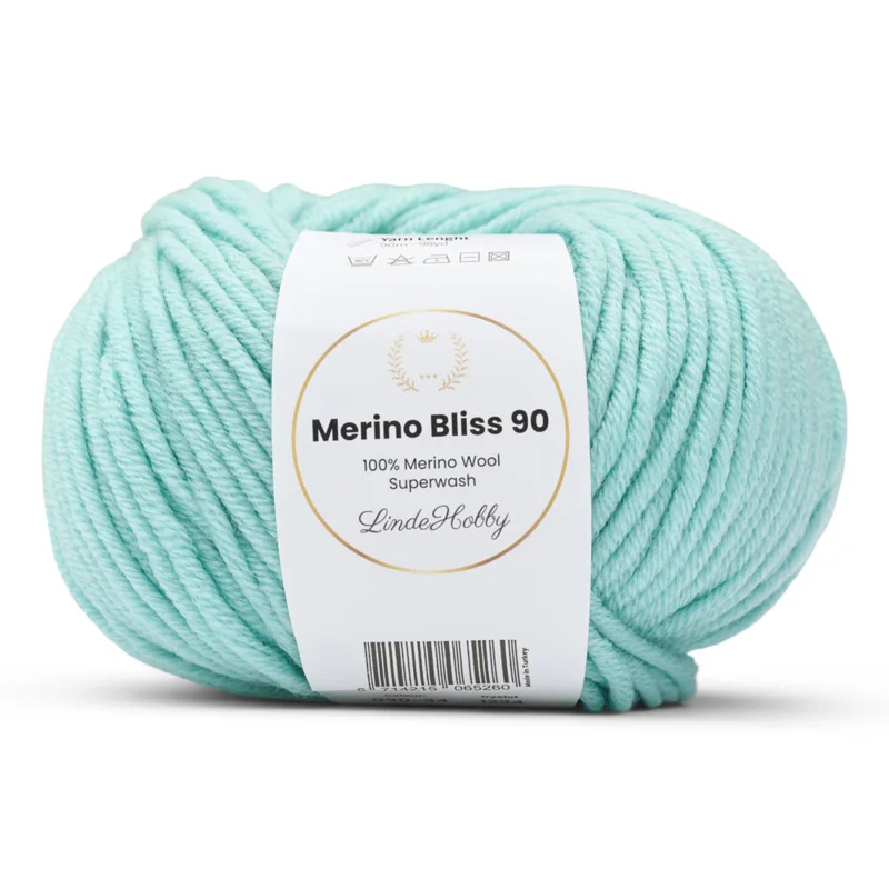 LindeHobby Merino Bliss 90 34 Akvablå