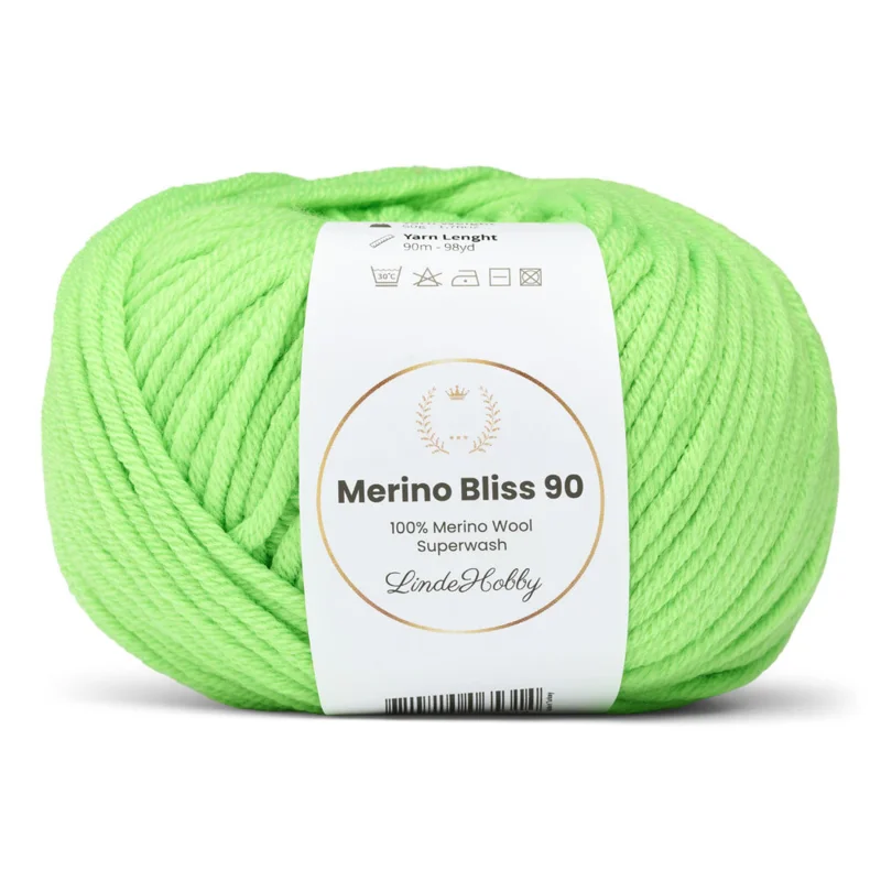 LindeHobby Merino Bliss 90 39 Neongrøn