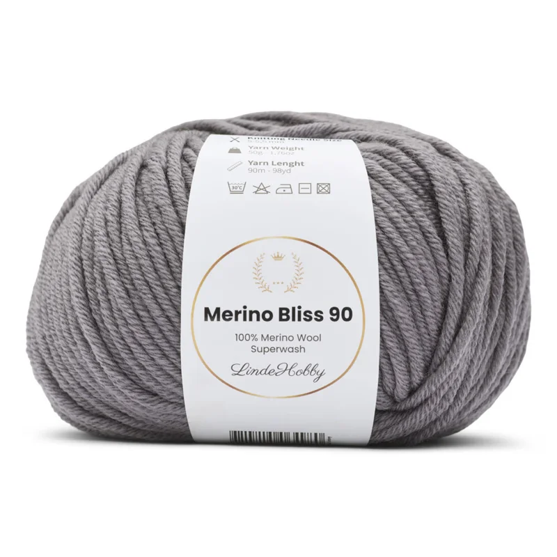 LindeHobby Merino Bliss 90 06 Mørkegrå