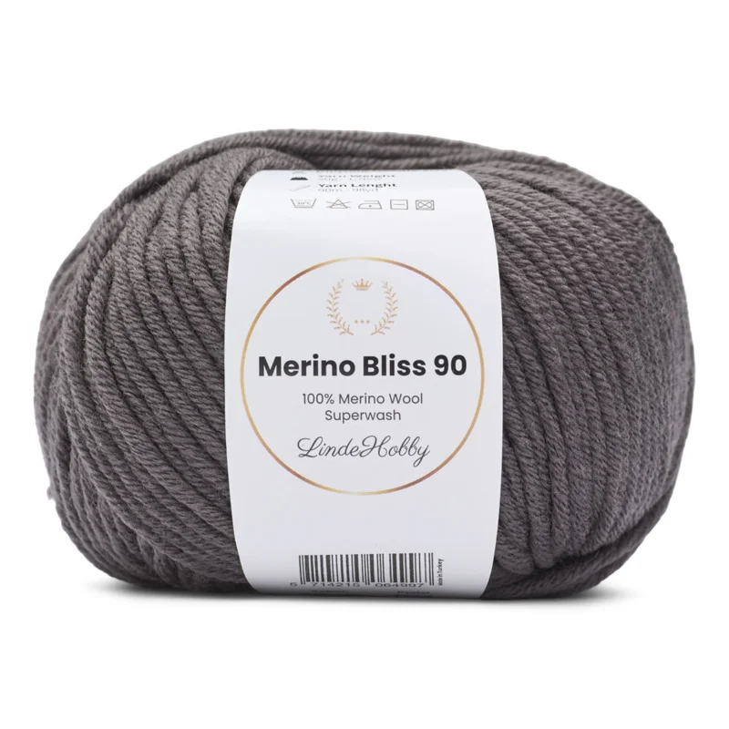 LindeHobby Merino Bliss 90 07 Kulgrå