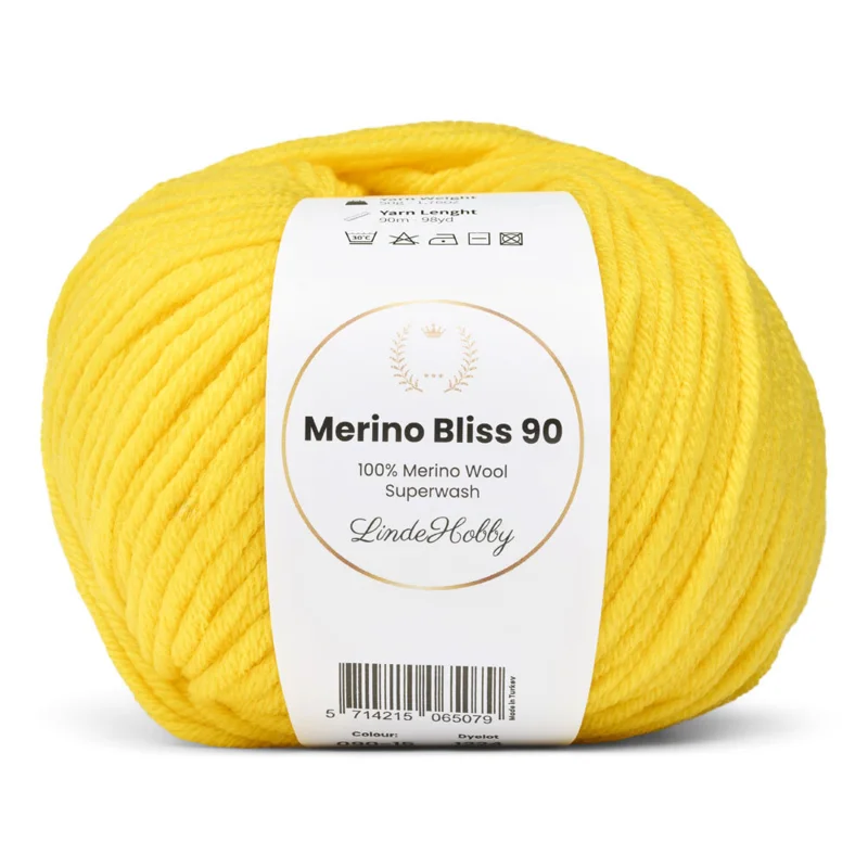 LindeHobby Merino Bliss 90 15 Gul
