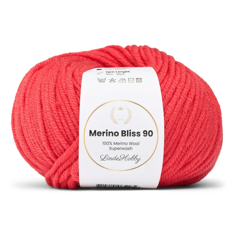LindeHobby Merino Bliss 90 26 Hindbær