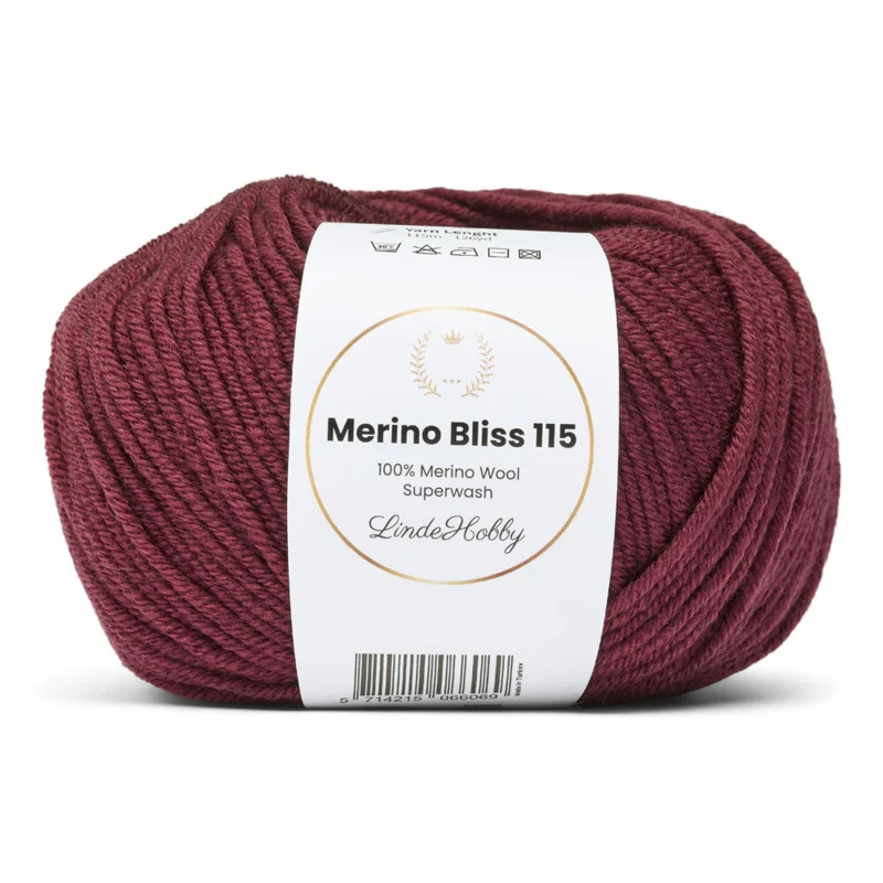 LindeHobby Merino Bliss 115 20 Vinrød