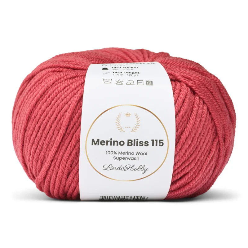 LindeHobby Merino Bliss 115 23 Kirsebær
