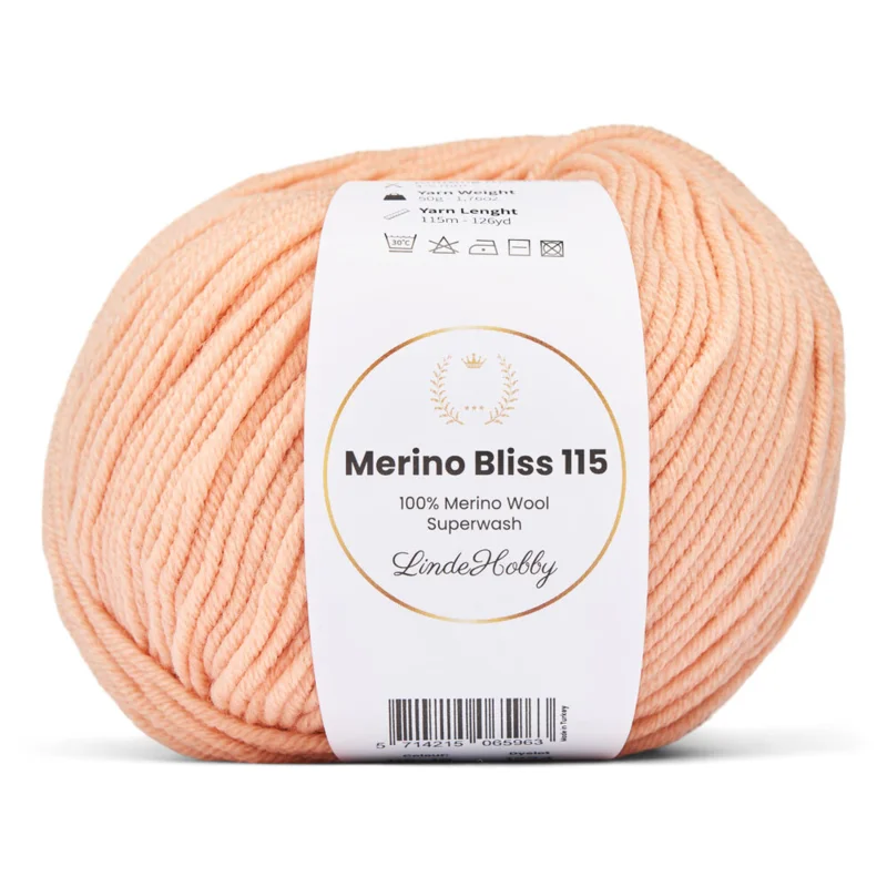 LindeHobby Merino Bliss 115 10 Fersken