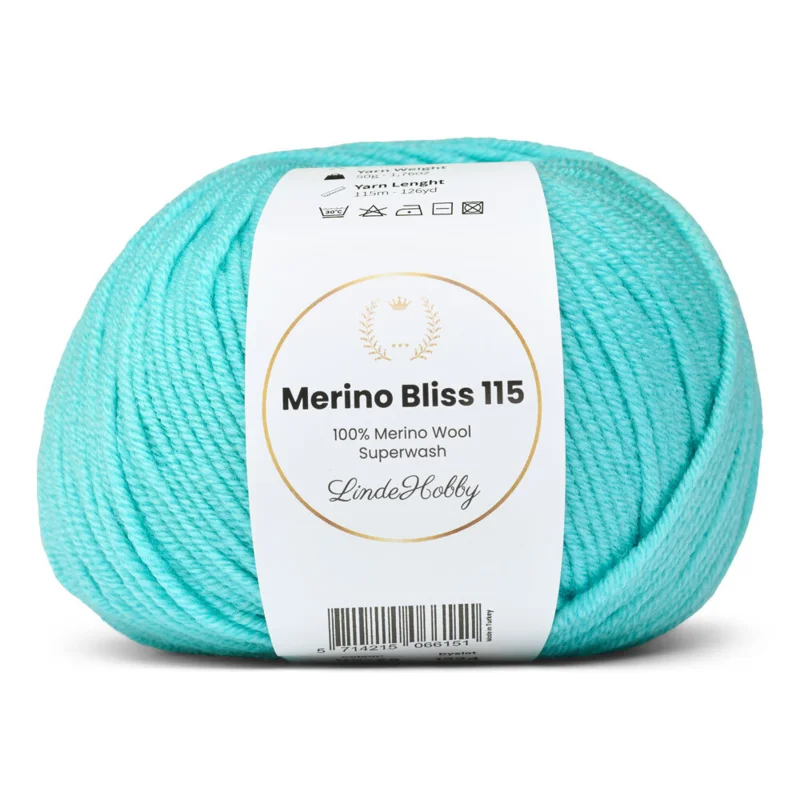 LindeHobby Merino Bliss 115 29 Lys havgrøn