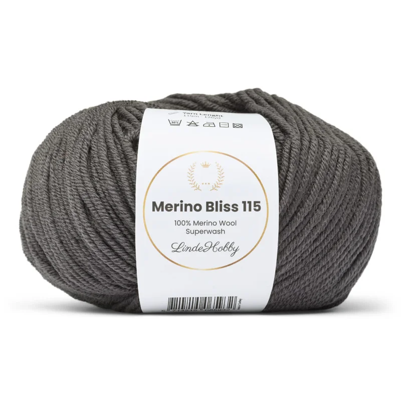 LindeHobby Merino Bliss 115 07 Mørk blågrå