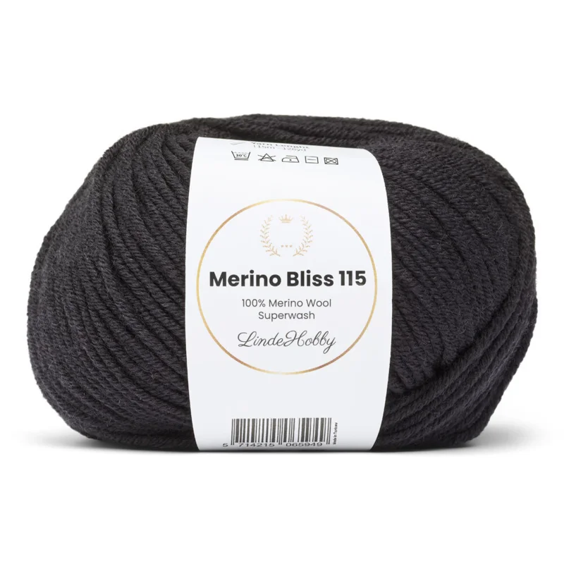 LindeHobby Merino Bliss 115 08 Sort