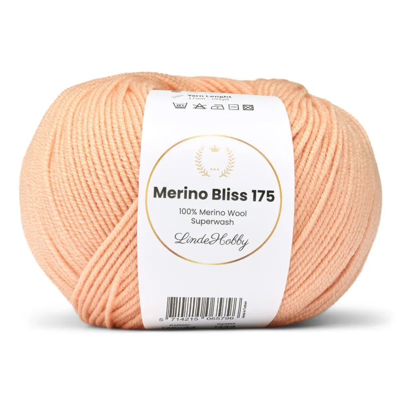 LindeHobby Merino Bliss 175 44 Koral-fersken