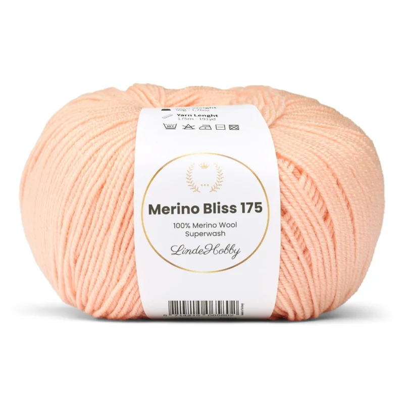 LindeHobby Merino Bliss 175 45 Bleg fersken