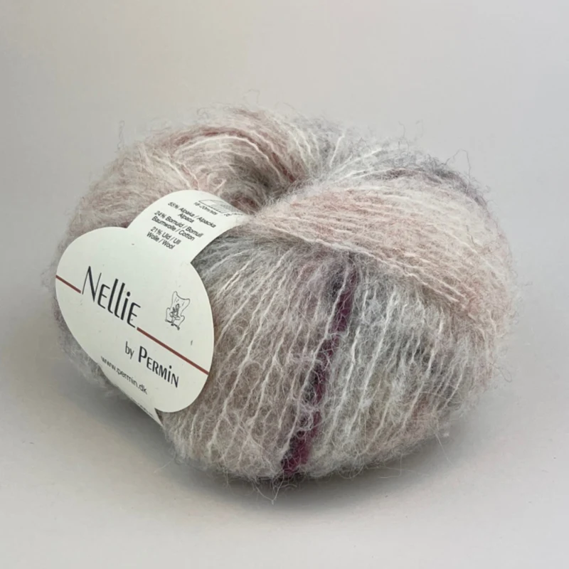 Permin Nellie 08 Sart rosa/vinrød/rust