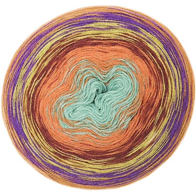 Rico Design Creative Wool Dégradé Super 6 12 Orange-grøn