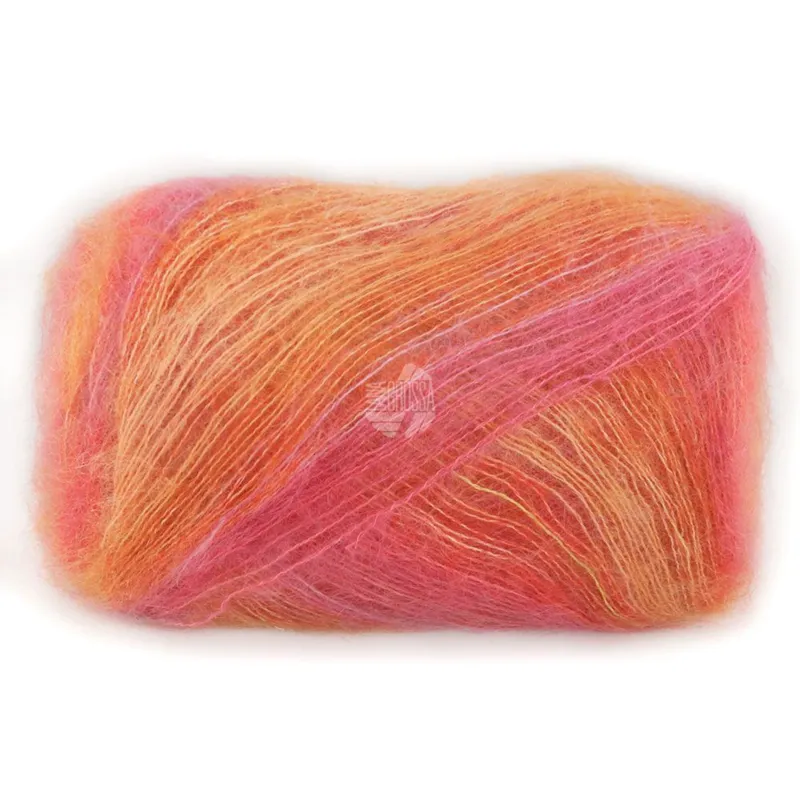 Lana Grossa Cottonhair 101 Hummer/orange/lys orange/pink/fuchsia/rød
