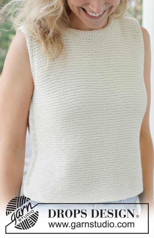 258-7 French Love Top by DROPS Design