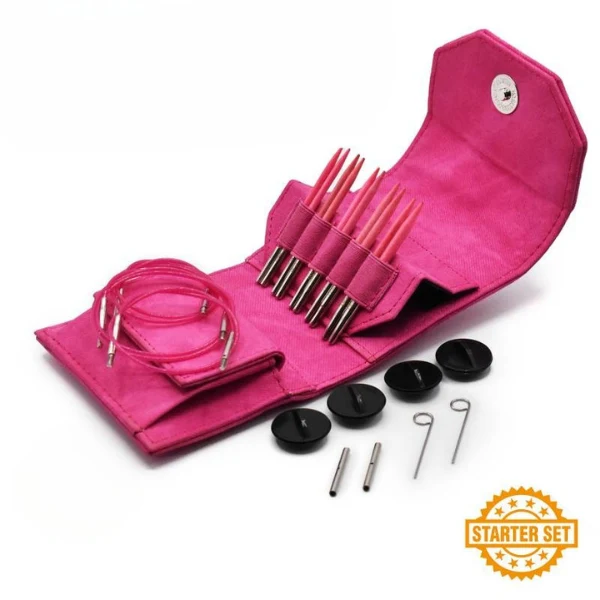 LYKKE Udskiftelige Rundpindesæt Blush, Starter Set, Fuchsia, 9 cm