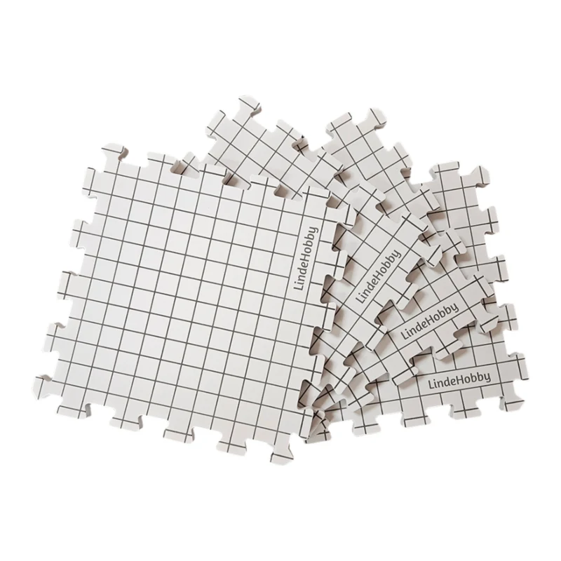 LindeHobby Blocking Måtter i Filtet Taske med 100 T-nåle, Hvid