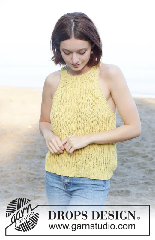 258-19 Sunbeam Shine Top by DROPS Design