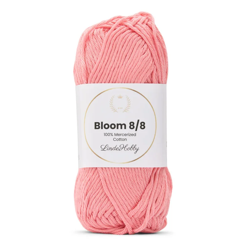 LindeHobby Bloom 8/8 Mercerized Cotton 11 Koralfarvet