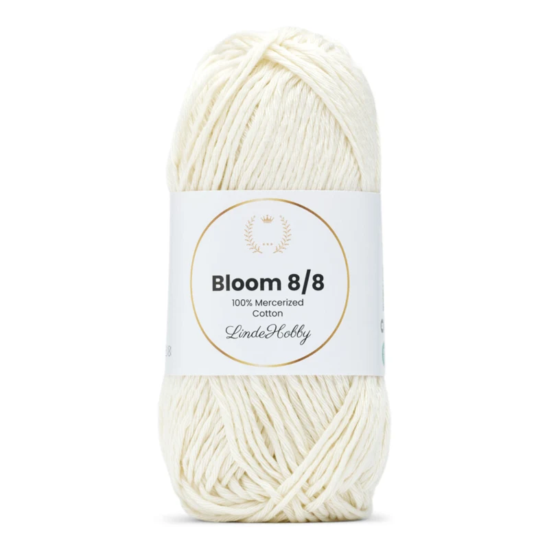 LindeHobby Bloom 8/8 Mercerized Cotton 30 Naturhvid