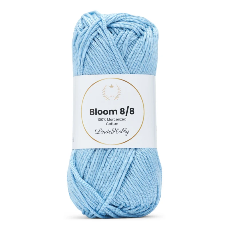 LindeHobby Bloom 8/8 Mercerized Cotton 28 Babyblå