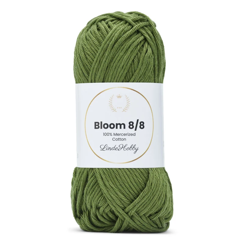 LindeHobby Bloom 8/8 Mercerized Cotton 20 Olivengrøn
