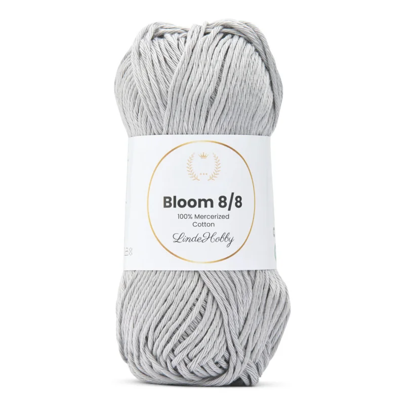 LindeHobby Bloom 8/8 Mercerized Cotton 03 Grå